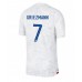 Frankrike Antoine Griezmann #7 Borte Drakt VM 2022 Kortermet